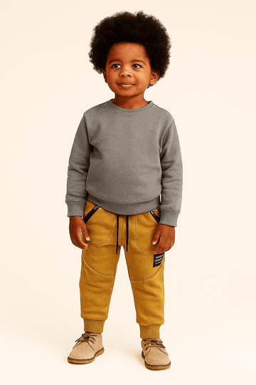 Mustarad Zip Pocket Track Pant Mustard Nawao.com
