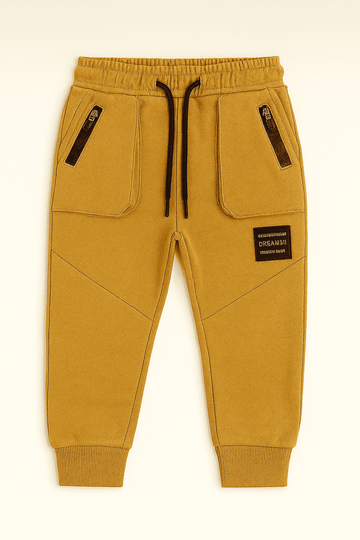Mustarad Zip Pocket Track Pant Mustard Nawao.com