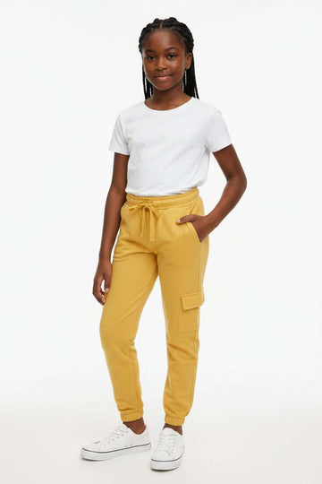 Mustard Active Track Pants With Cargo Pockets  Mustard Nawao.com