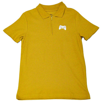 Mustard Regular Collar Zipneck Polo Mustard Nawao.com