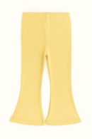 Mustard Rhinestone Embellished Rib Leggings Yellow Nawao.com