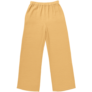 Mustered Wide Leg Elasticated Trousers Nawao.com