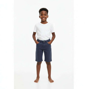 Navy 5 Pocket Denim Shorts Navy Nawao.com
