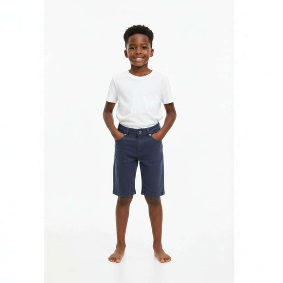 Navy 5 Pocket Denim Shorts Navy Nawao.com