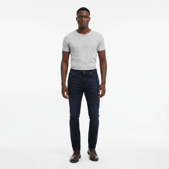 Navy 5 Pocket Slim Fit Trouser Navy Nawao.com