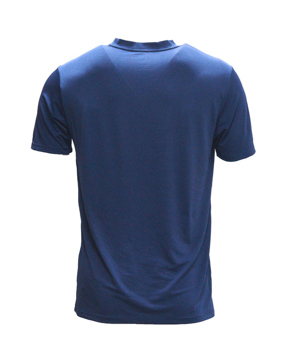 Navy Active Henley T-Shirts Nawao.com