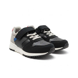 Navy Amterial Block Slim Runner Navy Nawao.com