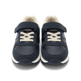 Navy Amterial Block Slim Runner Navy Nawao.com