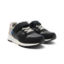 Navy Amterial Block Slim Runner Navy Nawao.com