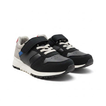 Navy Amterial Block Slim Runner Navy Nawao.com