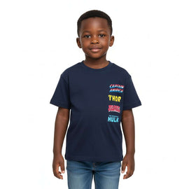 Navy Avengers Front And Back Print Oversized T Shirt Navy Nawao.com