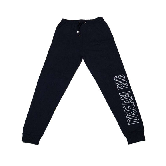 Navy Basic Print Track Pants Nawao.com