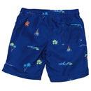 Navy Beach Print Swim Shorts Navy Nawao.com