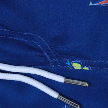 Navy Beach Print Swim Shorts Navy Nawao.com
