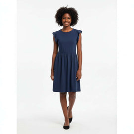 Navy blue Aop Knitted Dress Assorted Nawao.com