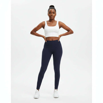 Navy Cropped  Legging Navy Nawao.com