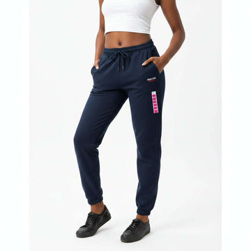 Navy Elasticated Pant  White Uk10 Nawao.com