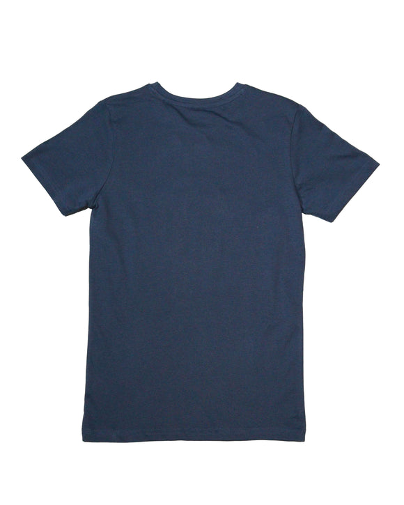 Navy Elephant Emboss Animal Print Tee Nawao.com