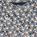 Navy Floral Aop Interlock Drop Waist Dress Nawao.com