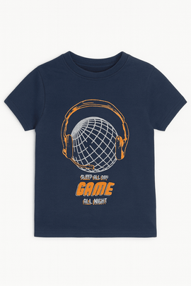 Navy Game T Shirt And Long Pant Pyjama Set Nawao.com