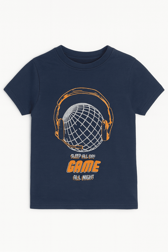 Navy Game T Shirt And Long Pant Pyjama Set Nawao.com