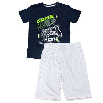 Navy Gameon Graphic Night Suit Navy Nawao.com