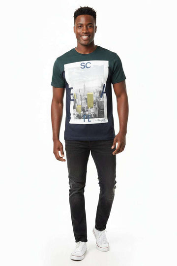Navy Graphic T Shirt Navy Nawao.com