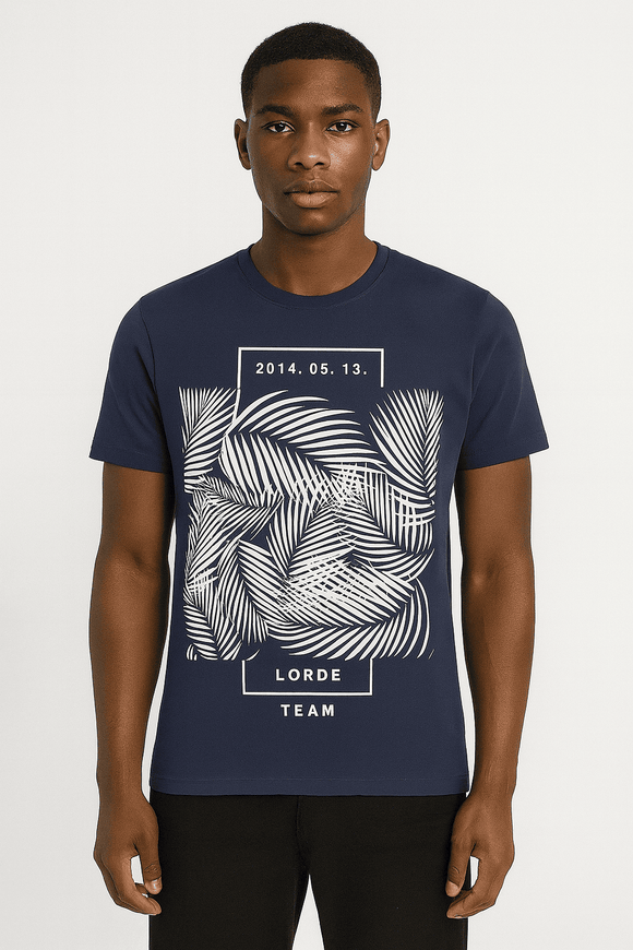 Navy Graphic Tshirt Nawao.com