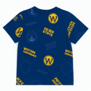 Navy Gsw Allover Print T Shirt Nawao.com