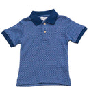 Navy Herringbone Polo Nawao.com