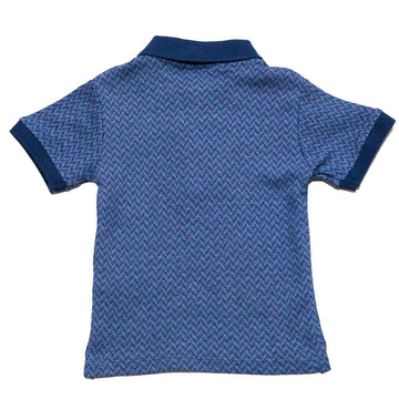 Navy Herringbone Polo Nawao.com
