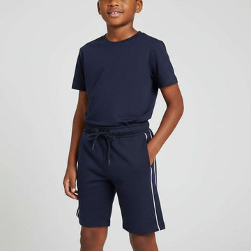 Navy Interlock Cut   Sew Active Short Navy 13 14 Years Nawao.com