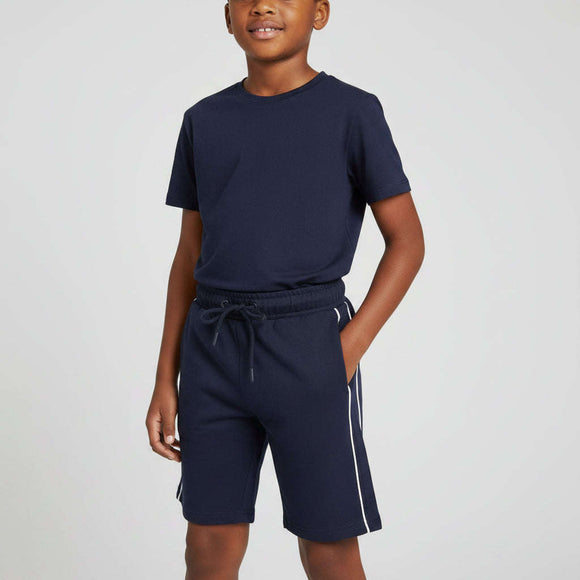 Navy Interlock Cut   Sew Active Short Navy 13 14 Years Nawao.com