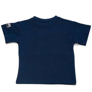 Navy Interlock Drop Shoulder T Shirt Navy Nawao.com