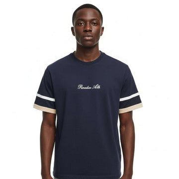 Navy Jacquard T Shirt Nawao.com