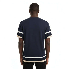 Navy Jacquard T Shirt Nawao.com
