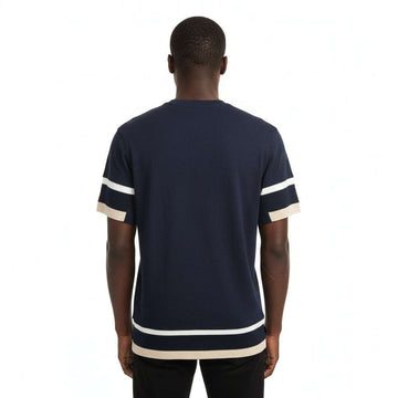 Navy Jacquard T Shirt Nawao.com