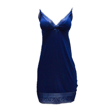 Navy Lace Chemise Nawao.com