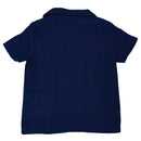 Navy Linen Resort Short Slv Shirt Nawao.com