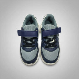 Navy Material  Block Chunky Sneakers Nawao.com