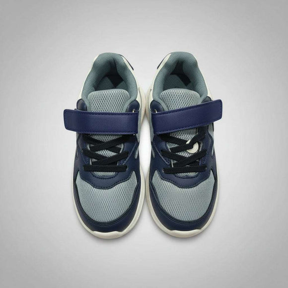 Navy Material  Block Chunky Sneakers Nawao.com