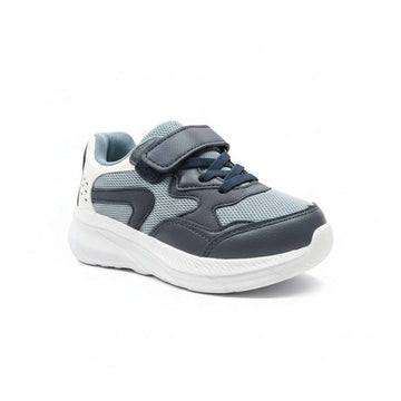Navy Material  Block Chunky Sneakers Nawao.com