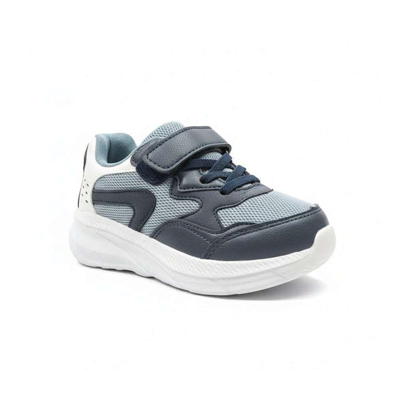Navy Material  Block Chunky Sneakers Nawao.com