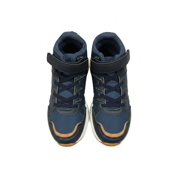 Navy Material Block Hightop Nawao.com