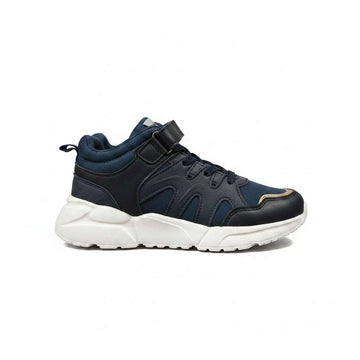 Navy Material Block Hightop Nawao.com