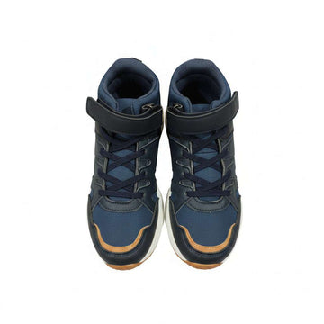 Navy Material Block Hightop Nawao.com