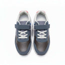 Navy Material Block Slim Runner Navy Nawao.com
