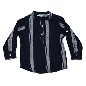 NAVY MATTY STRIPED LS SHIRTS NAVY 3 6 MONTHS Nawao.com