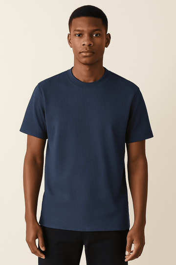 Navy Men T Shirt Navy Small Nawao.com