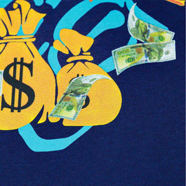 Navy Money Is Everything Graffiti S S Graphic Tee Navy Nawao.com